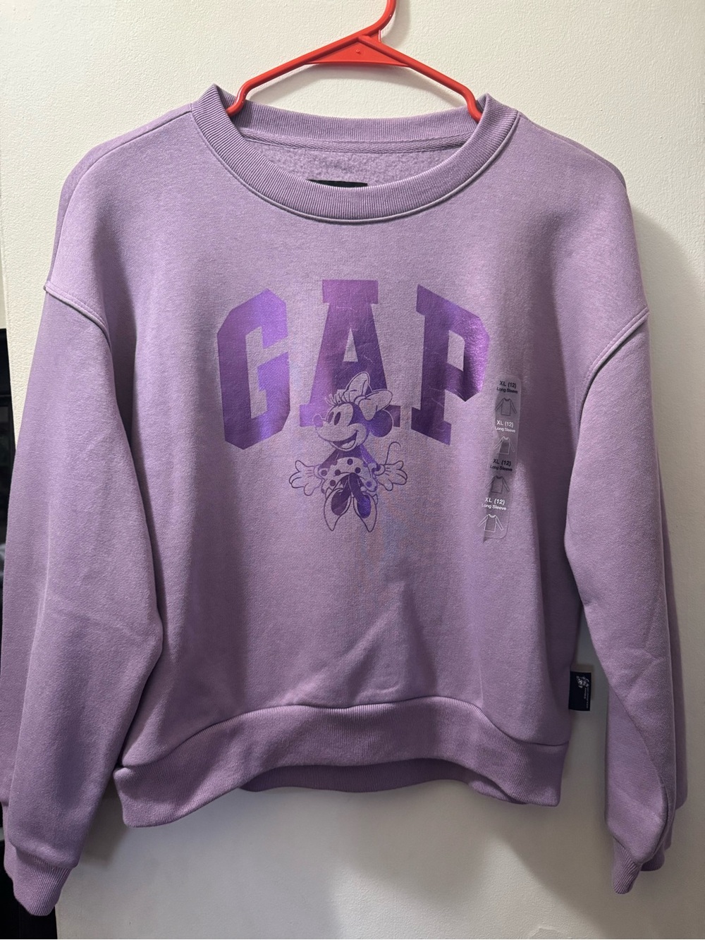GAP Lavender Crewneck with Minnie Graphic